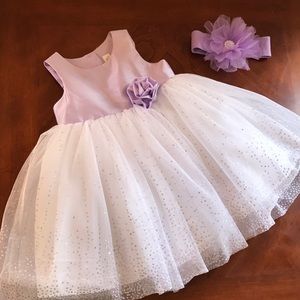 Light purple and white baby girl dress 18Months